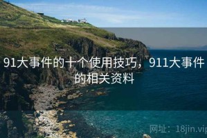 91大事件的十个使用技巧，911大事件的相关资料