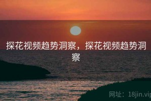 探花视频趋势洞察，探花视频趋势洞察