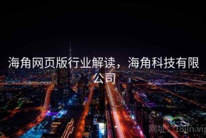 海角网页版行业解读，海角科技有限公司