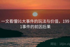 一文看懂91大事件的玩法与价值，1991事件的前因后果