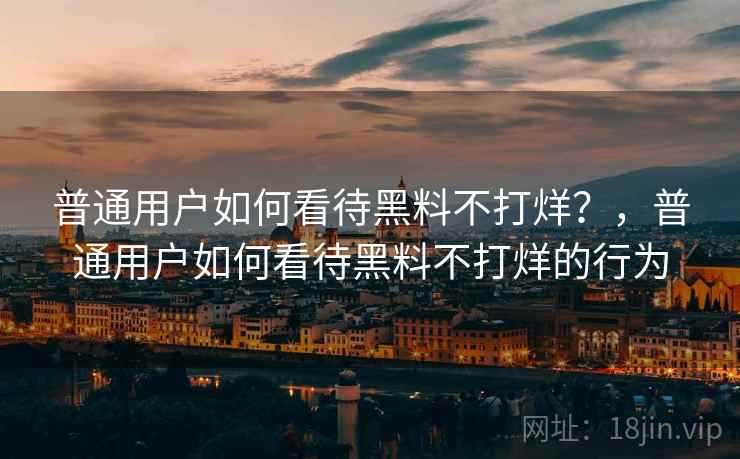普通用户如何看待黑料不打烊？，普通用户如何看待黑料不打烊的行为
