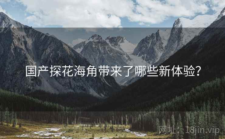 国产探花海角带来了哪些新体验？