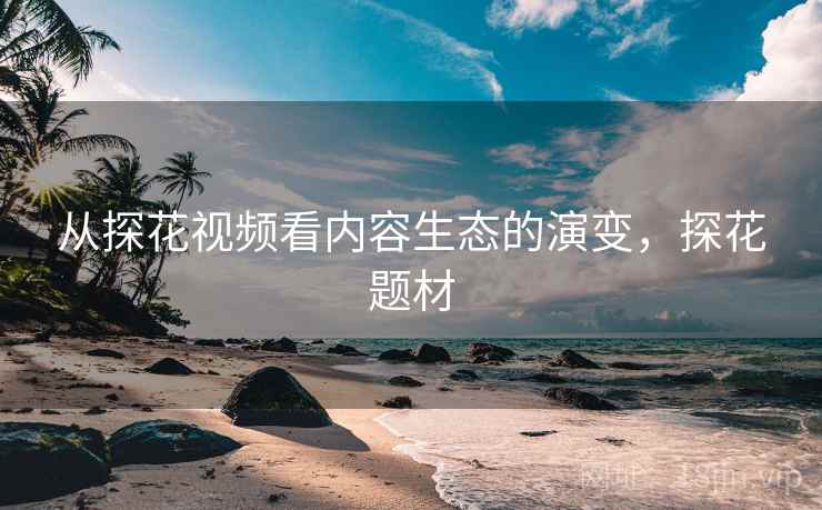 从探花视频看内容生态的演变，探花题材