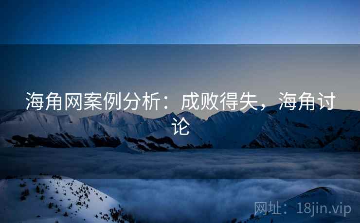 海角网案例分析：成败得失，海角讨论