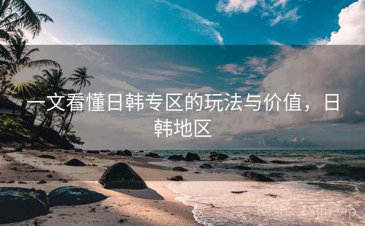 一文看懂日韩专区的玩法与价值，日韩地区